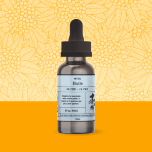 alt="Huile CBD base tournesol – texture légère, couleur dorée, extraction naturelle"
