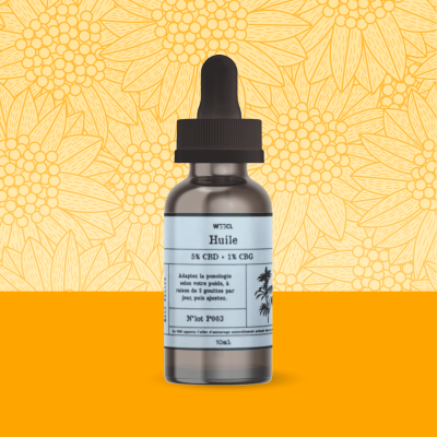 alt="Huile CBD base tournesol – texture légère, couleur dorée, extraction naturelle"