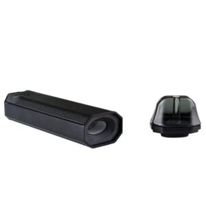 Vue de l’appareil avec l’embout en verre borosilicaté retiré ou mis en avant.