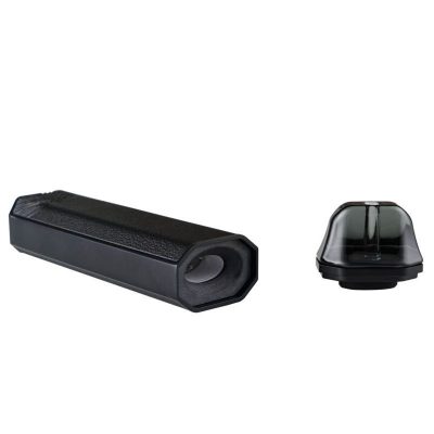 Vue de l’appareil avec l’embout en verre borosilicaté retiré ou mis en avant.